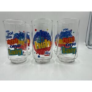 VTG 1992 Diet Pepsi You Got The Right One Baby Promo Glass Ray Charles Set of 6